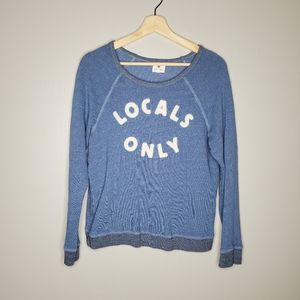 Sundry Locals Only Pullover Super Soft Medium Blue